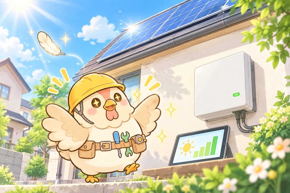 発電が始まってモニターを見て大喜びするナビ助